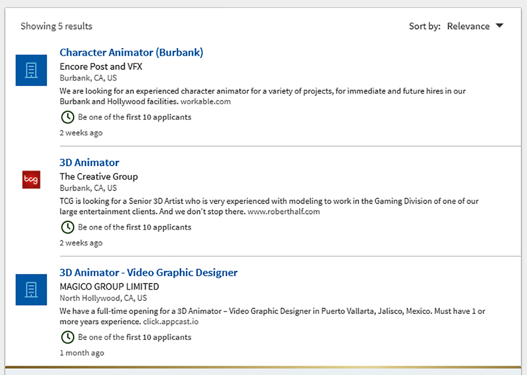 listings from linkedin.com/jobs